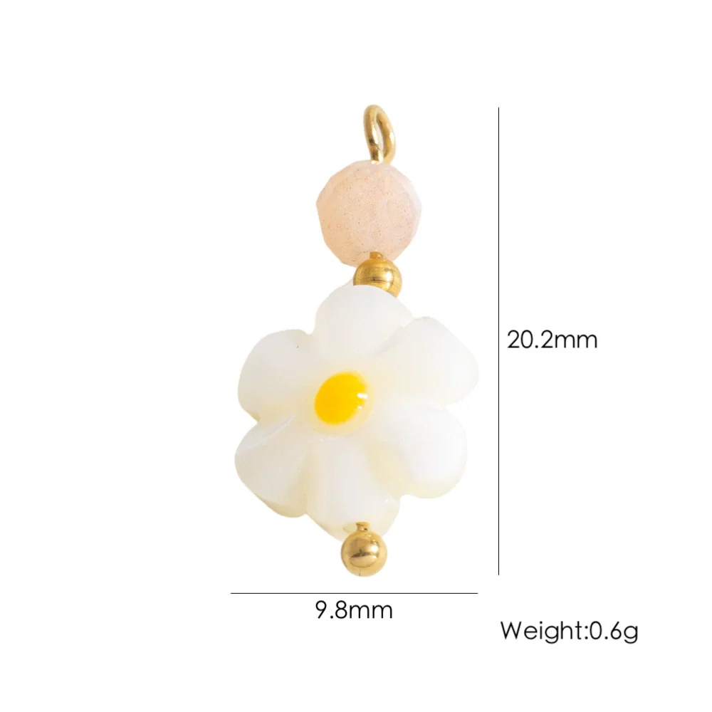 Shell Stainless Steel Accessories Handmade Geometric Fivepointed Star Flower Pendant - Image 19