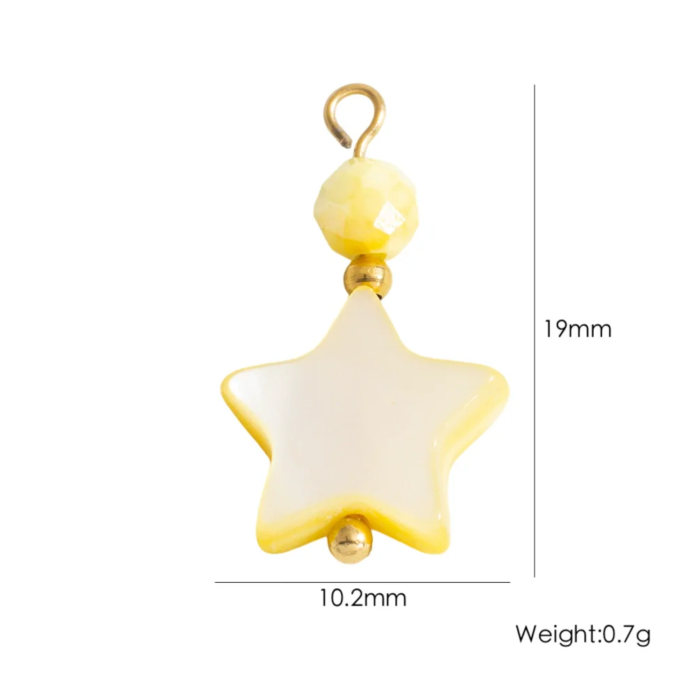 Shell Stainless Steel Accessories Handmade Geometric Fivepointed Star Flower Pendant - Image 31