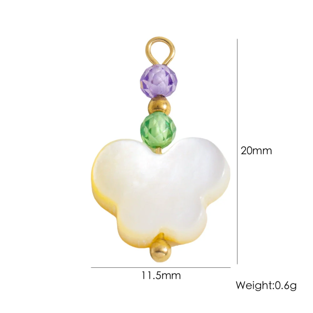 Shell Stainless Steel Accessories Handmade Geometric Fivepointed Star Flower Pendant - Image 35
