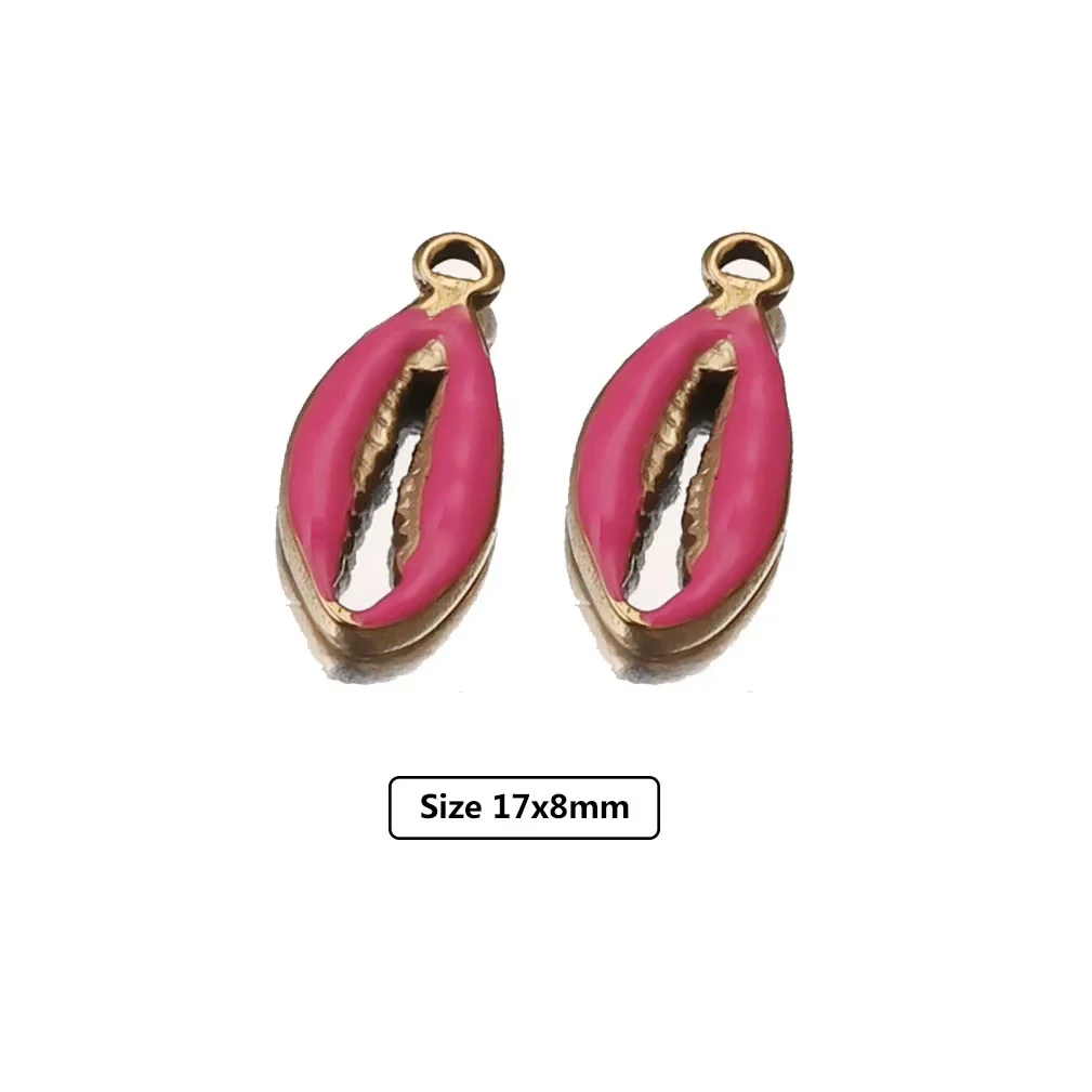 Shell Stainless Steel Oil Dropping Gold Plated Conch Shell Starfish Diy Jewelry Accessories For Bracelet Earrings Pendant Handmade Small Pendant - Image 13