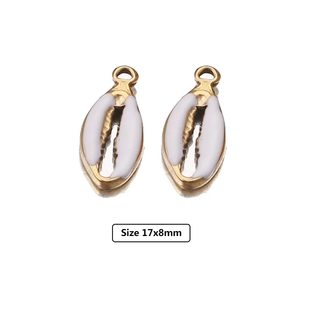 Shell Stainless Steel Oil Dropping Gold Plated Conch Shell Starfish Diy Jewelry Accessories For Bracelet Earrings Pendant Handmade Small Pendant - Image 14
