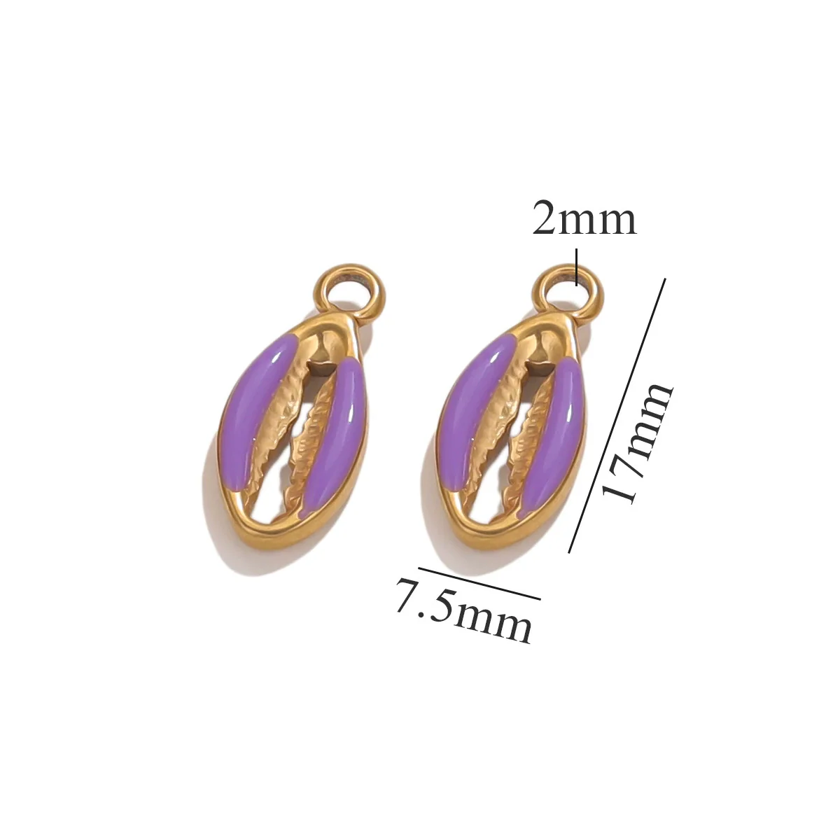Shell Stainless Steel Oil Dropping Gold Plated Conch Shell Starfish Diy Jewelry Accessories For Bracelet Earrings Pendant Handmade Small Pendant - Image 7