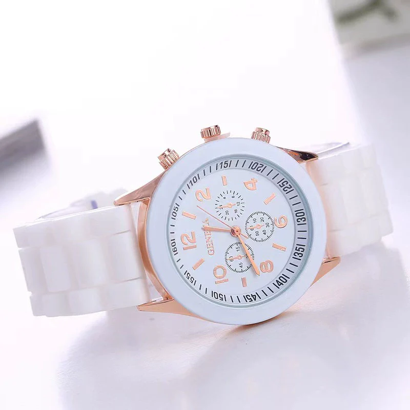 Silicone Plastic Watch Fashionable Colorful Round Student Watch For Boys And Girls - Image 4