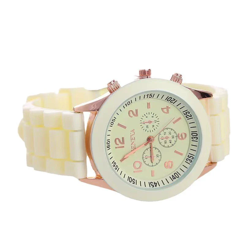 Silicone Plastic Watch Fashionable Colorful Round Student Watch For Boys And Girls - Image 5
