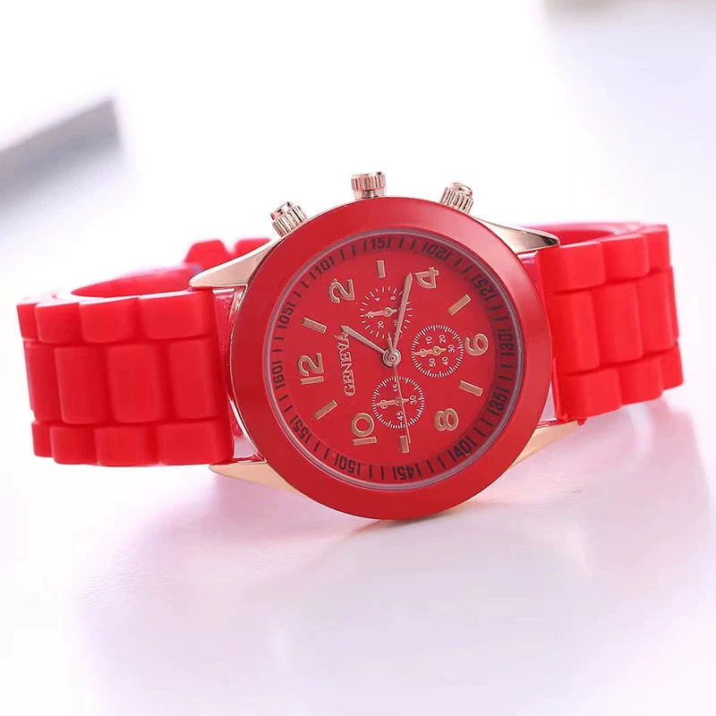 Silicone Plastic Watch Fashionable Colorful Round Student Watch For Boys And Girls - Image 8