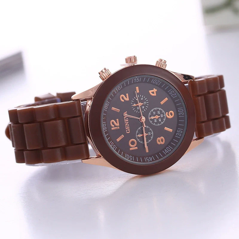 Silicone Plastic Watch Round Dial Leisure Style Student Women's Watch - Image 17