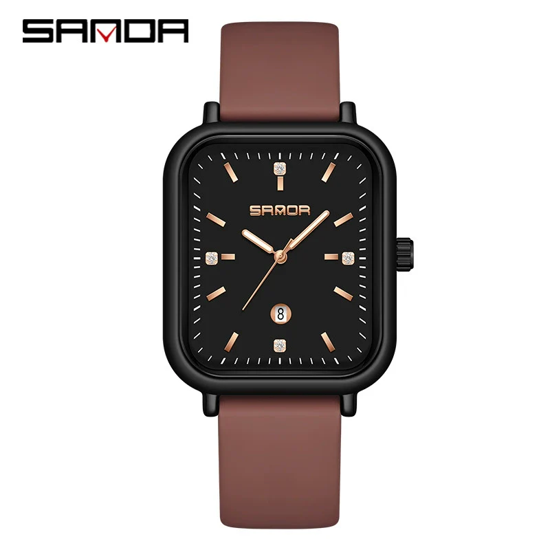 Silicone Quartz Waterproof Casual Square Dial Men's And Women's Watches With Zinc Alloy Case And Stainless Steel Clasp - Image 13