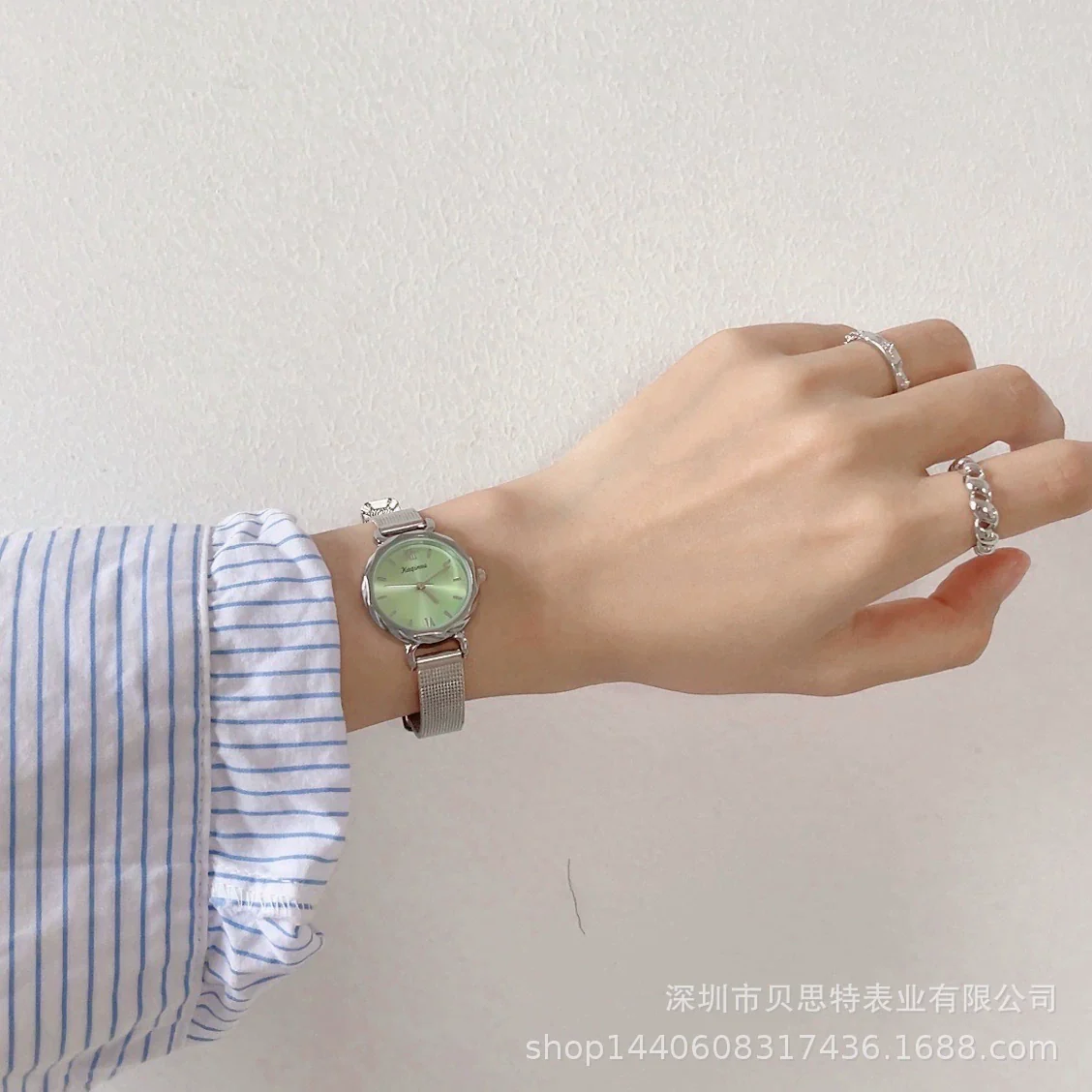 Silver Alloy Bracelet Watch For Women Fashion Elegant Style - Image 7