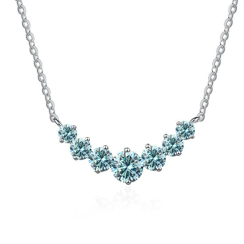 Silver Moissanite Pendant Necklace For Women Set With Gems In Animal Zodiac Style And Round Shape - Image 10