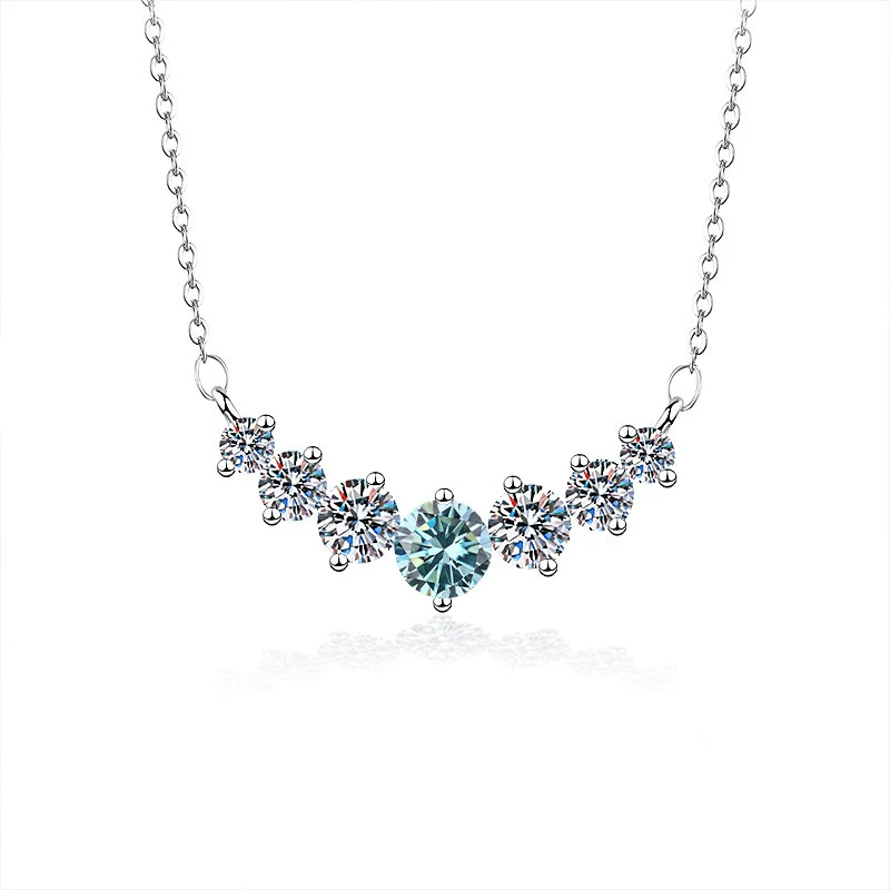 Silver Moissanite Pendant Necklace For Women Set With Gems In Animal Zodiac Style And Round Shape - Image 12