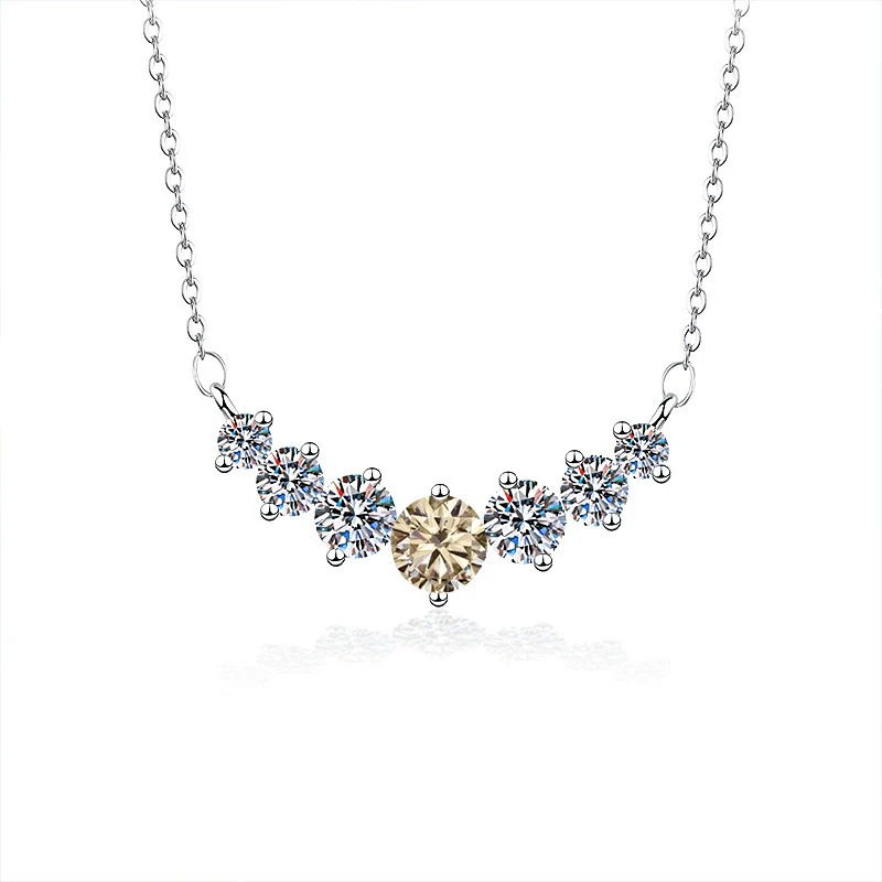 Silver Moissanite Pendant Necklace For Women Set With Gems In Animal Zodiac Style And Round Shape - Image 13