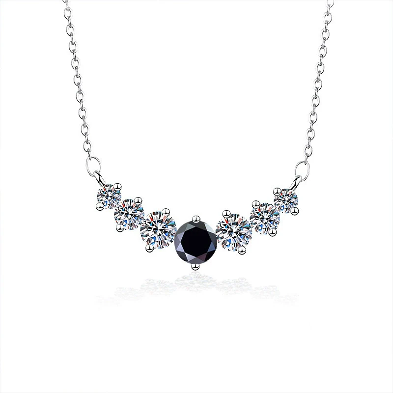Silver Moissanite Pendant Necklace For Women Set With Gems In Animal Zodiac Style And Round Shape - Image 15