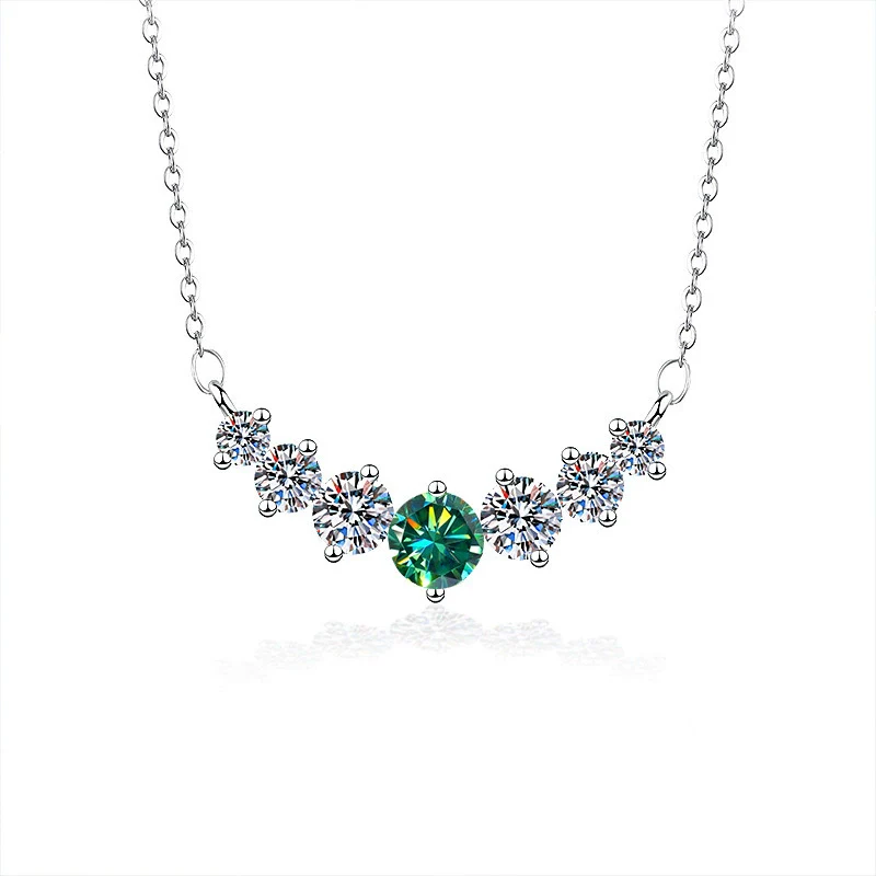 Silver Moissanite Pendant Necklace For Women Set With Gems In Animal Zodiac Style And Round Shape - Image 16