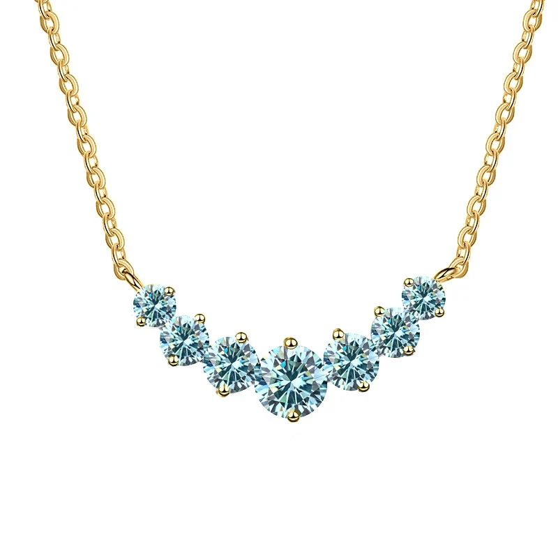 Silver Moissanite Pendant Necklace For Women Set With Gems In Animal Zodiac Style And Round Shape - Image 3