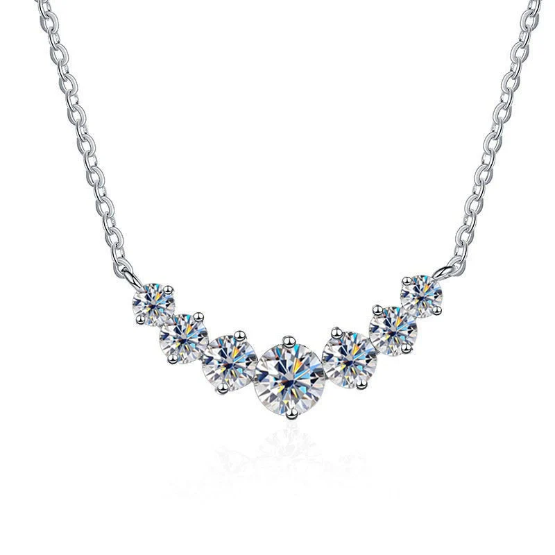 Silver Moissanite Pendant Necklace For Women Set With Gems In Animal Zodiac Style And Round Shape - Image 7