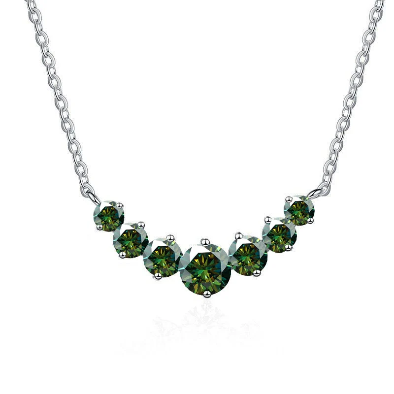Silver Moissanite Pendant Necklace For Women Set With Gems In Animal Zodiac Style And Round Shape - Image 8