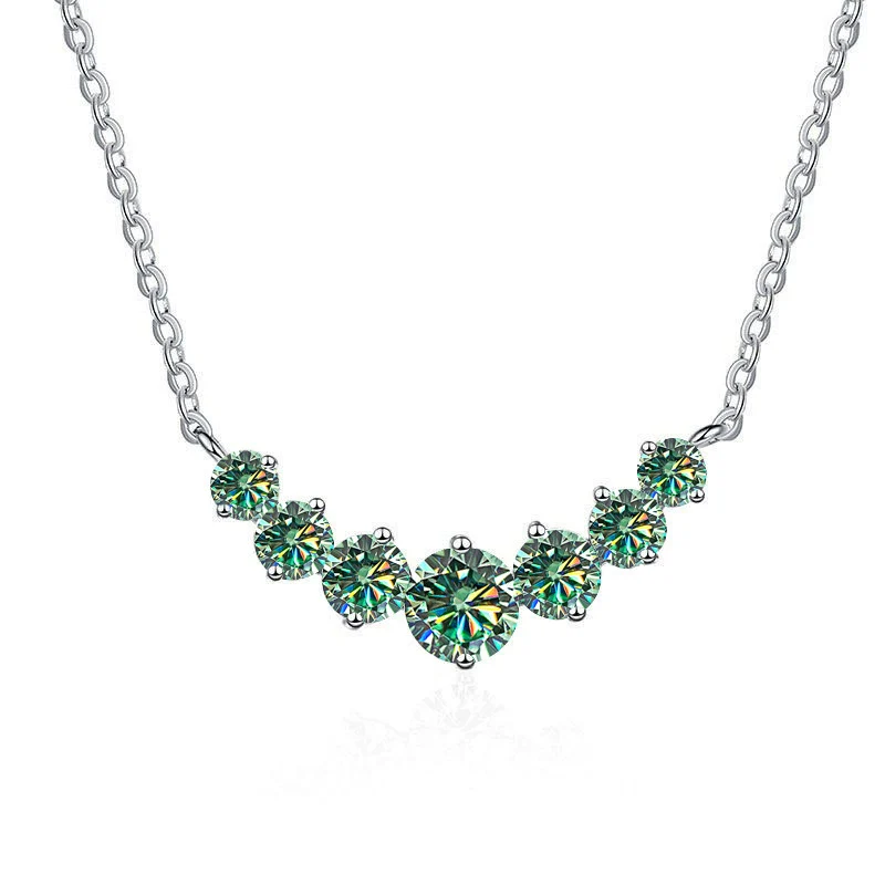 Silver Moissanite Pendant Necklace For Women Set With Gems In Animal Zodiac Style And Round Shape - Image 9