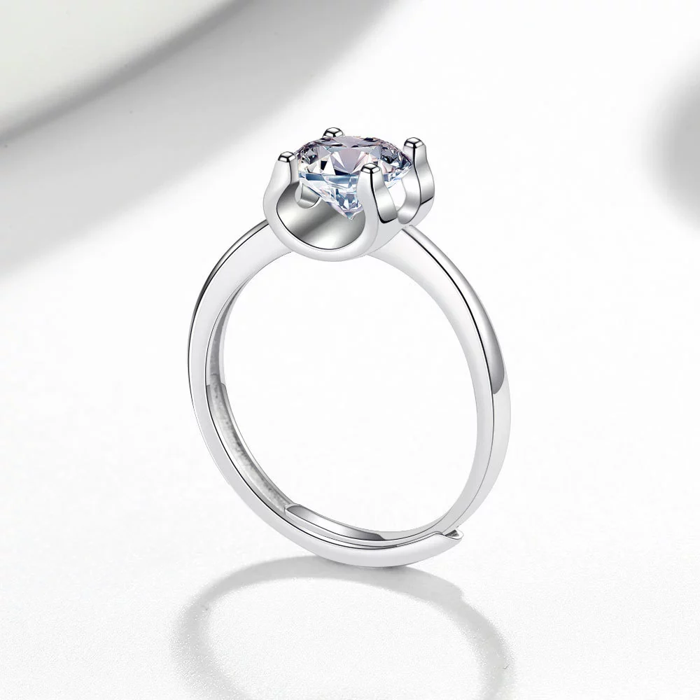 Silver Ushaped Cow Head Ring For Ladies With Geometric Pattern And Electroplating Treatment - Image 3