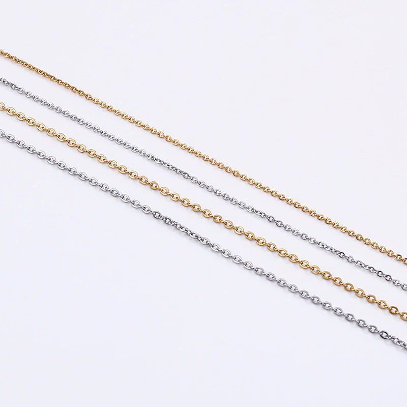 Simple Elegant Cold Style Cross Titanium Steel Geometric Welded Necklace For Women