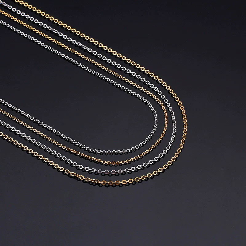 Simple Elegant Cold Style Cross Titanium Steel Geometric Welded Necklace For Women - Image 3