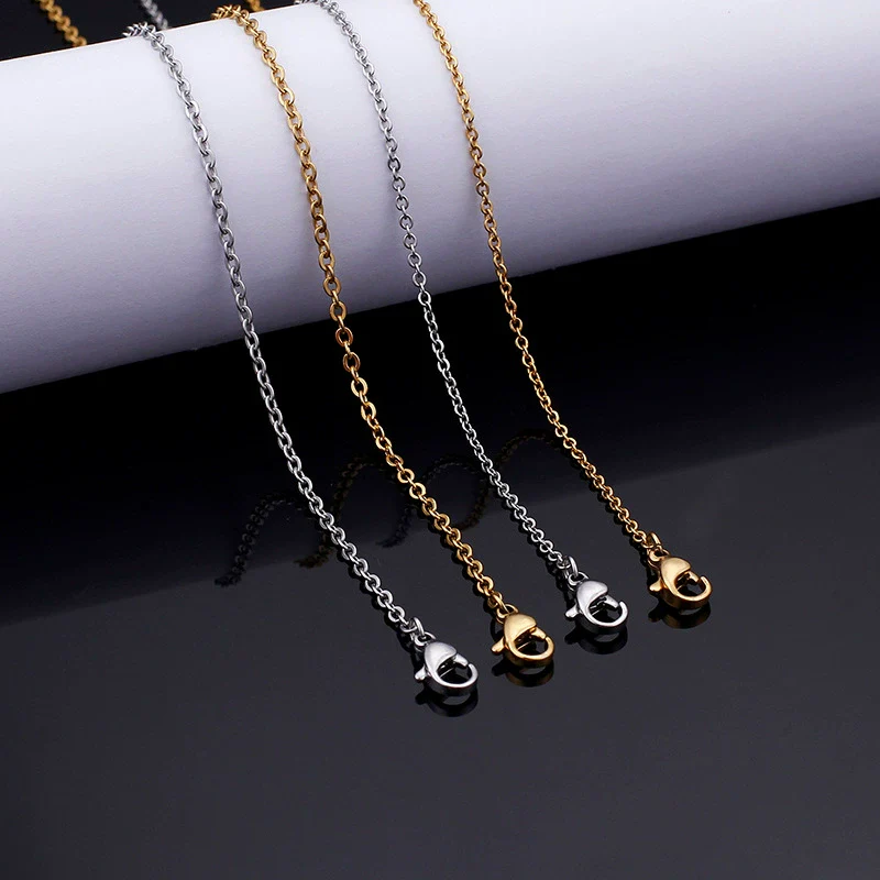 Simple Elegant Cold Style Cross Titanium Steel Geometric Welded Necklace For Women - Image 4