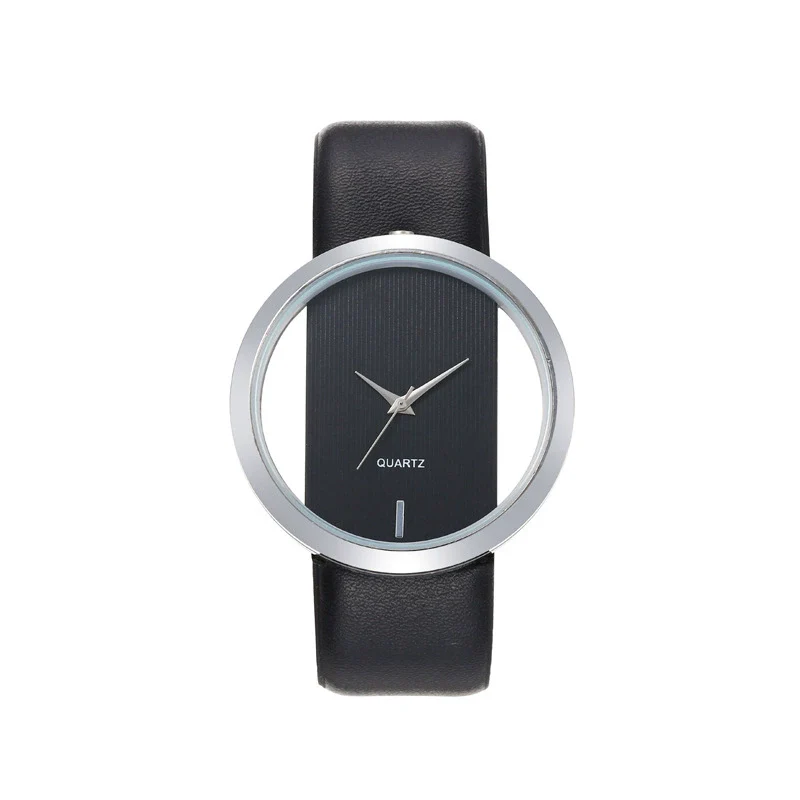 Simple Fashion Casual Universal Quartz Watch With Alloy Case Imitation Leather Strap And Rose Gold Pin Buckle Round Dial - Image 4