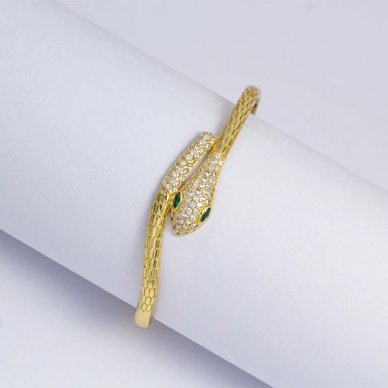 Simple Fashionable Snake Design Copper Jewelry With Real Gold Electroplated For Men And Women - Image 2