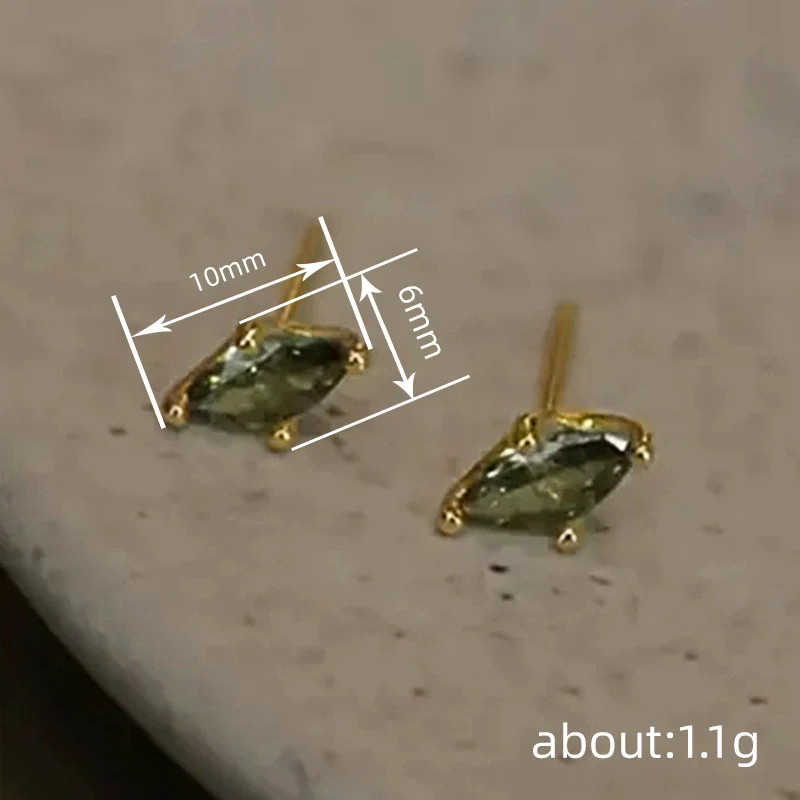 Simple Style Geometric Copper Earrings With Zirconia For Women - Image 4