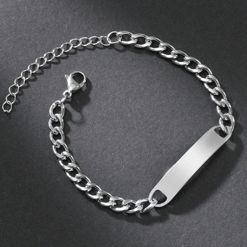 Simple Style Geometric Stainless Steel Glossy Curved Bracelet For Men And Women - Image 4