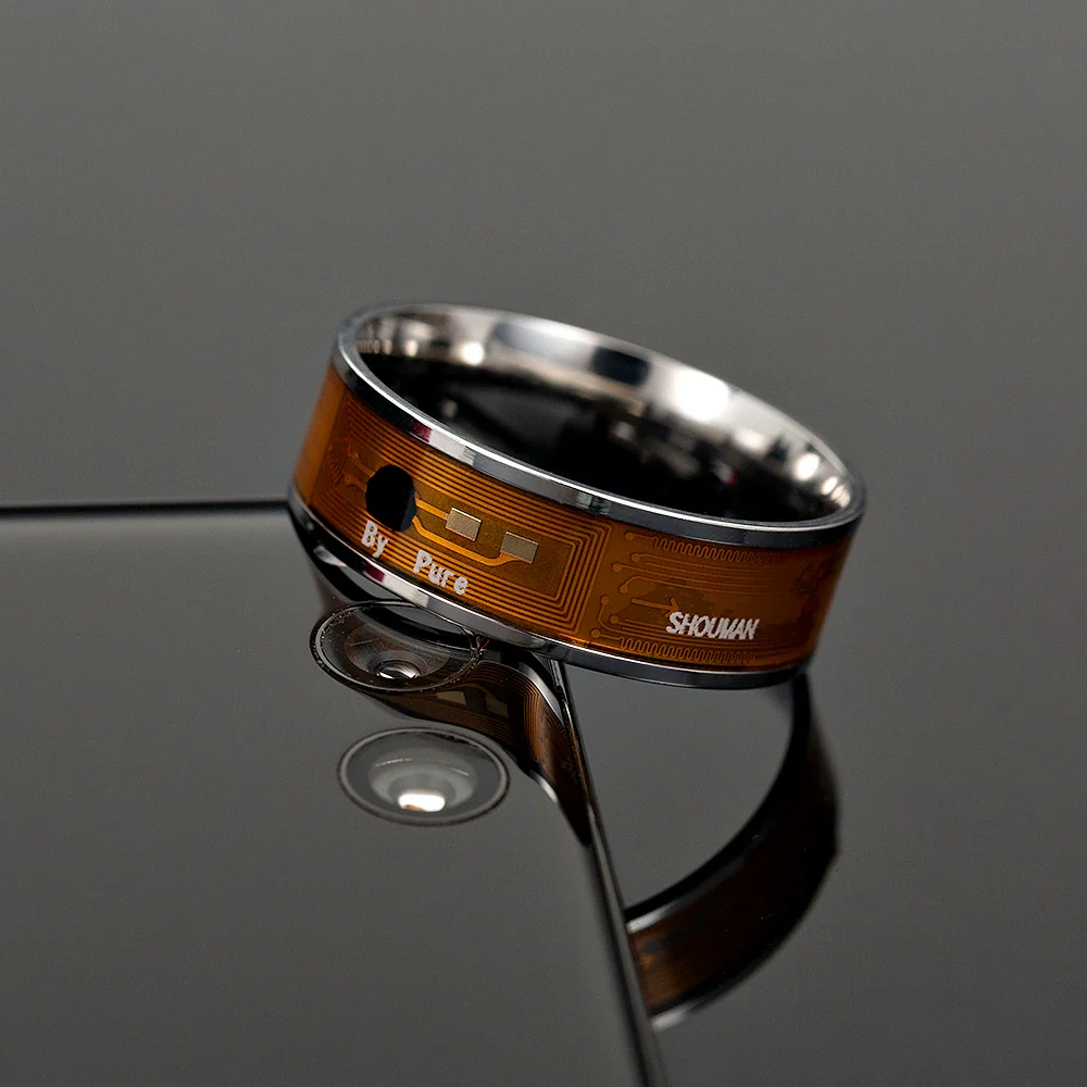 Smart Ring Nfc Smart Jewelry Titanium Steel With Letters Numbers Text Epoxy Treatment Unisex - Image 3