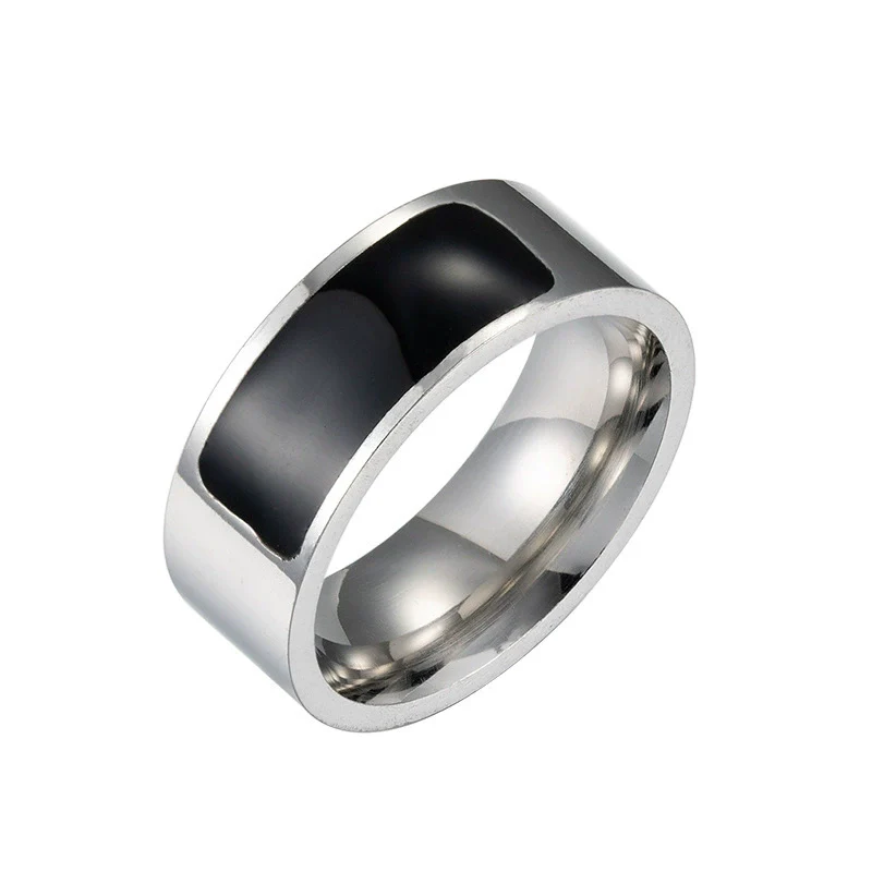 Smart Ring Nfc Smart Jewelry Titanium Steel With Letters Numbers Text Epoxy Treatment Unisex - Image 6