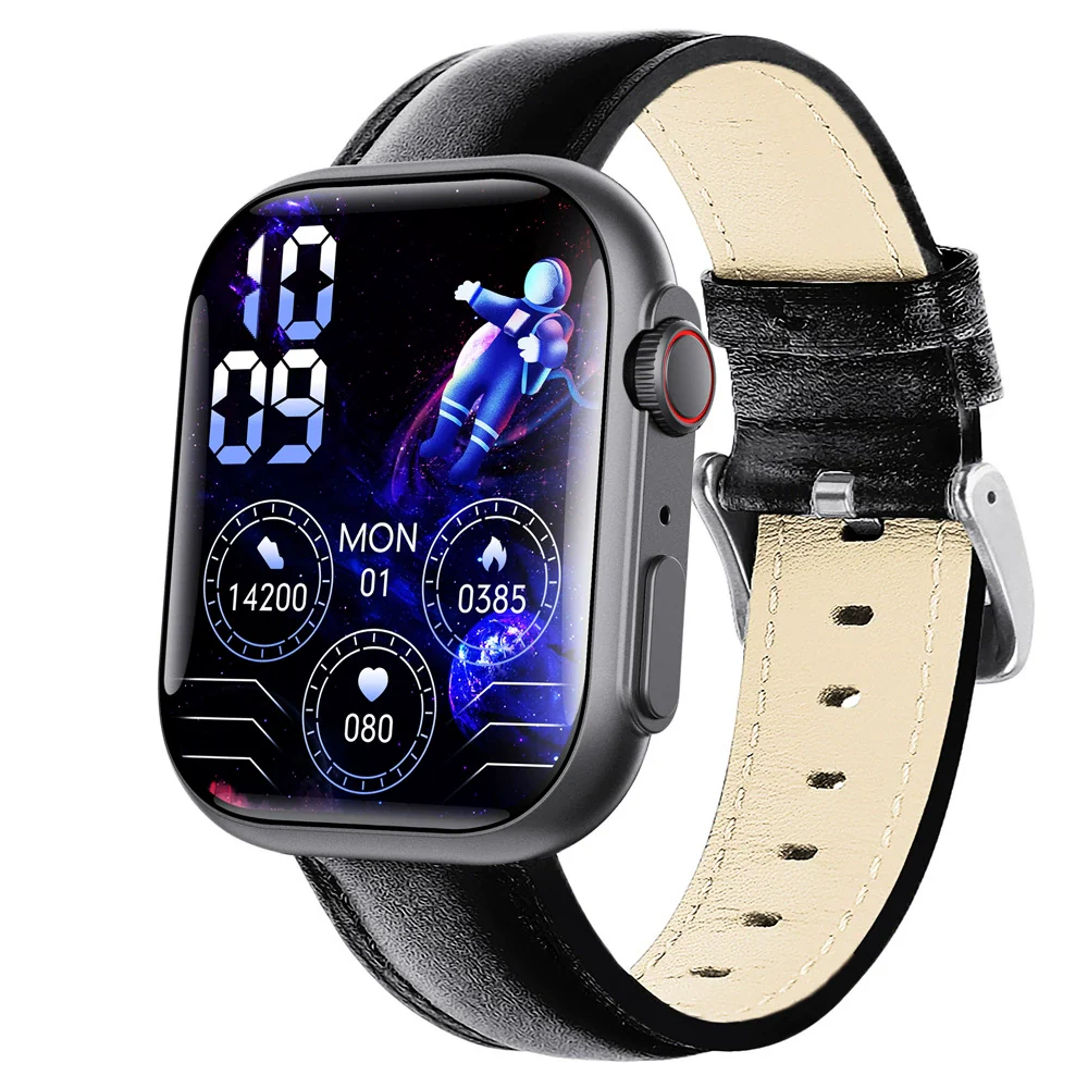 Smart Watch Aluminum Alloy Case Silicone Wrist Strap Square Dial Sporty Style Bluetooth Multitouch Screen For Health Monitoring - Image 7