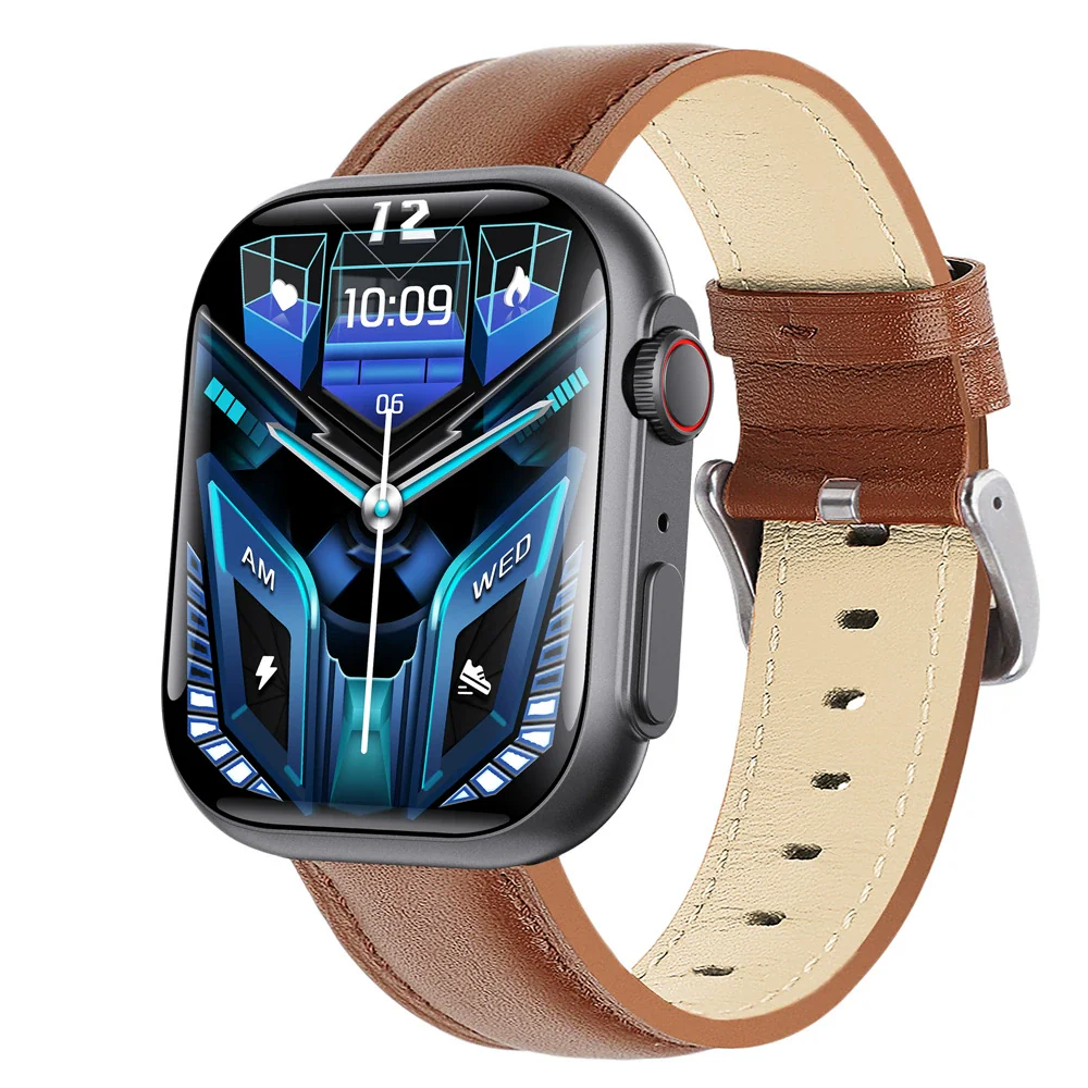 Smart Watch Aluminum Alloy Case Silicone Wrist Strap Square Dial Sporty Style Bluetooth Multitouch Screen For Health Monitoring - Image 8