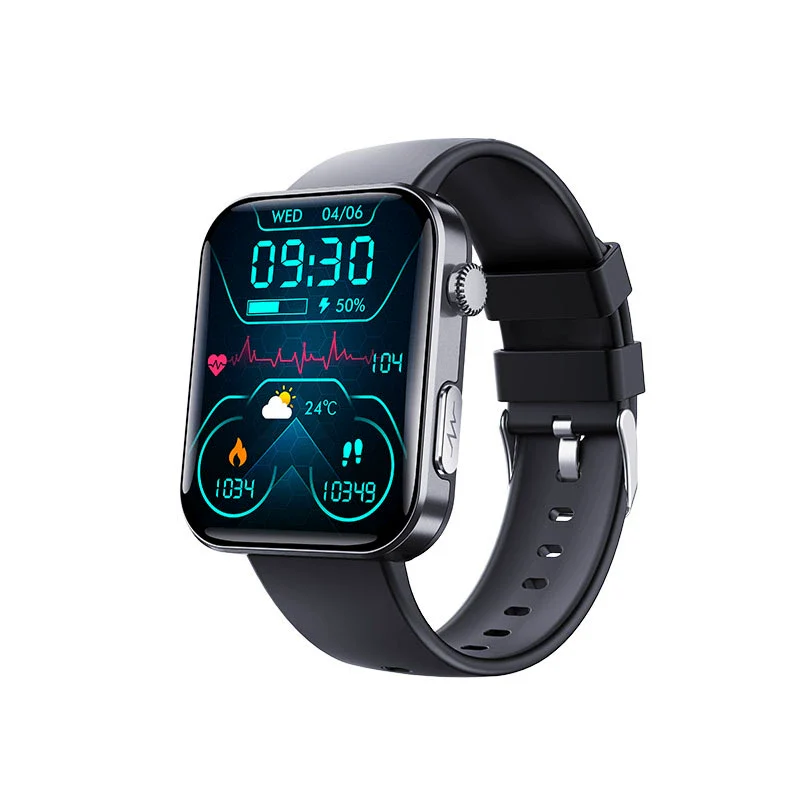 Smart Watch Aluminum Alloy Environmentally Friendly Silicone Square Daily Waterproof Health Monitoring - Image 3