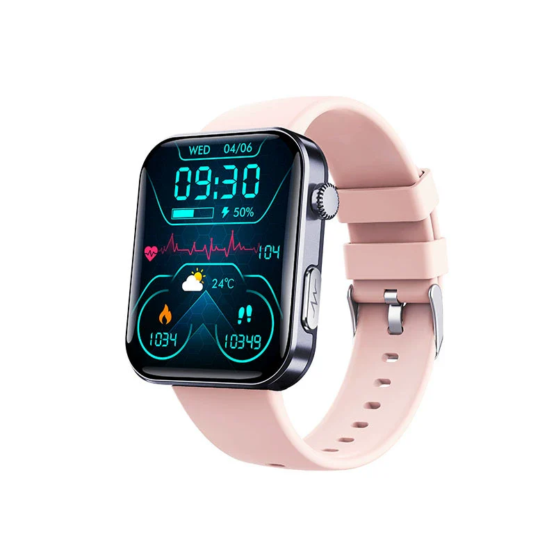 Smart Watch Aluminum Alloy Environmentally Friendly Silicone Square Daily Waterproof Health Monitoring - Image 4