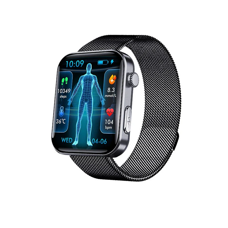 Smart Watch Aluminum Alloy Environmentally Friendly Silicone Square Daily Waterproof Health Monitoring - Image 6