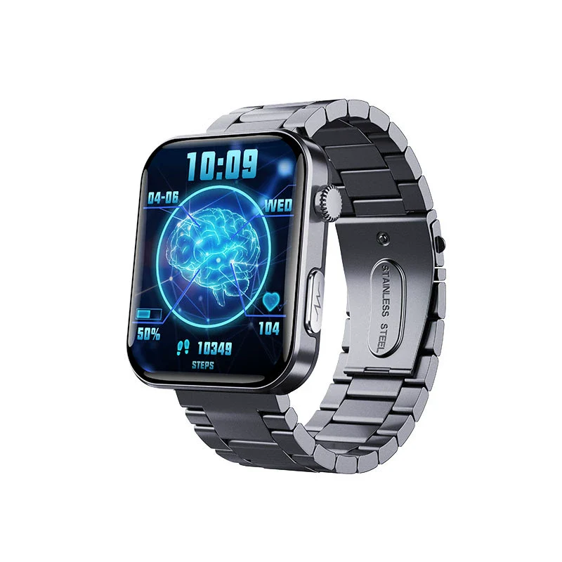 Smart Watch Aluminum Alloy Environmentally Friendly Silicone Square Daily Waterproof Health Monitoring - Image 7