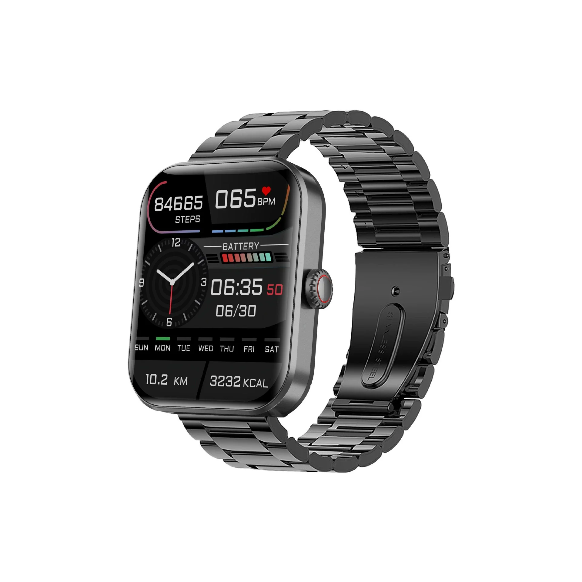Smart Watch Aluminum Alloy Environmentally Friendly Silicone Square Health Sports Daily Waterproof Blood Oxygen Detection - Image 9
