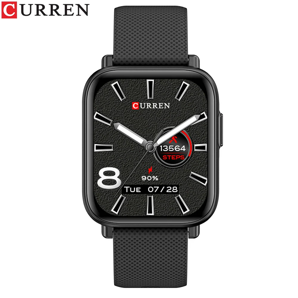 Smart Watch Metal Silicone Stainless Steel Sports Square Round Waterproof - Image 2