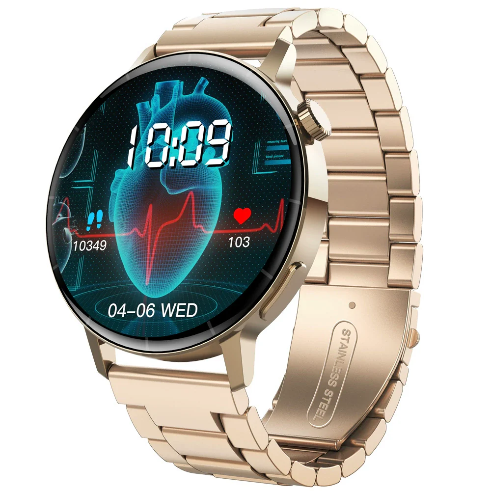 Smart Watch Silicone Wrist Strap Sporty Round Dial Bluetooth Touch Screen Heart Rate Sleep Blood Oxygen Etc Function - Image 10