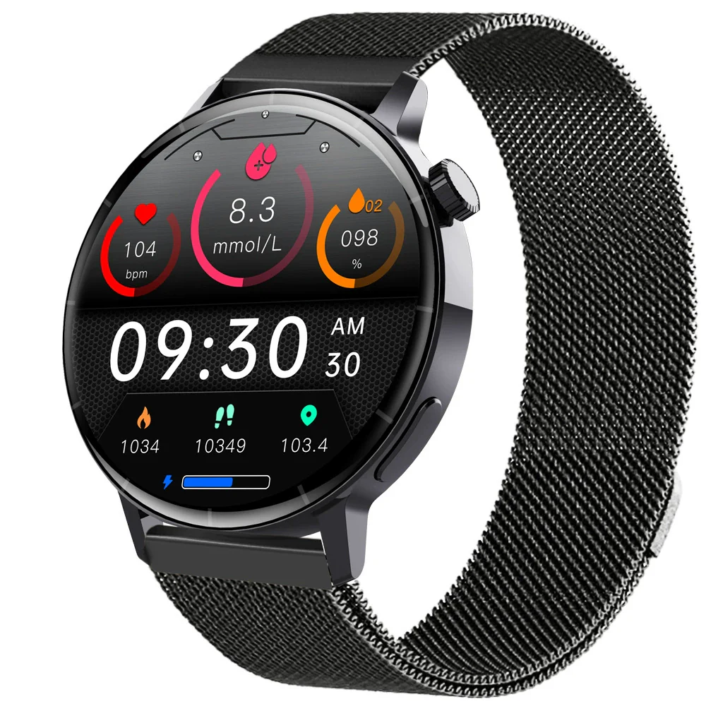 Smart Watch Silicone Wrist Strap Sporty Round Dial Bluetooth Touch Screen Heart Rate Sleep Blood Oxygen Etc Function - Image 7