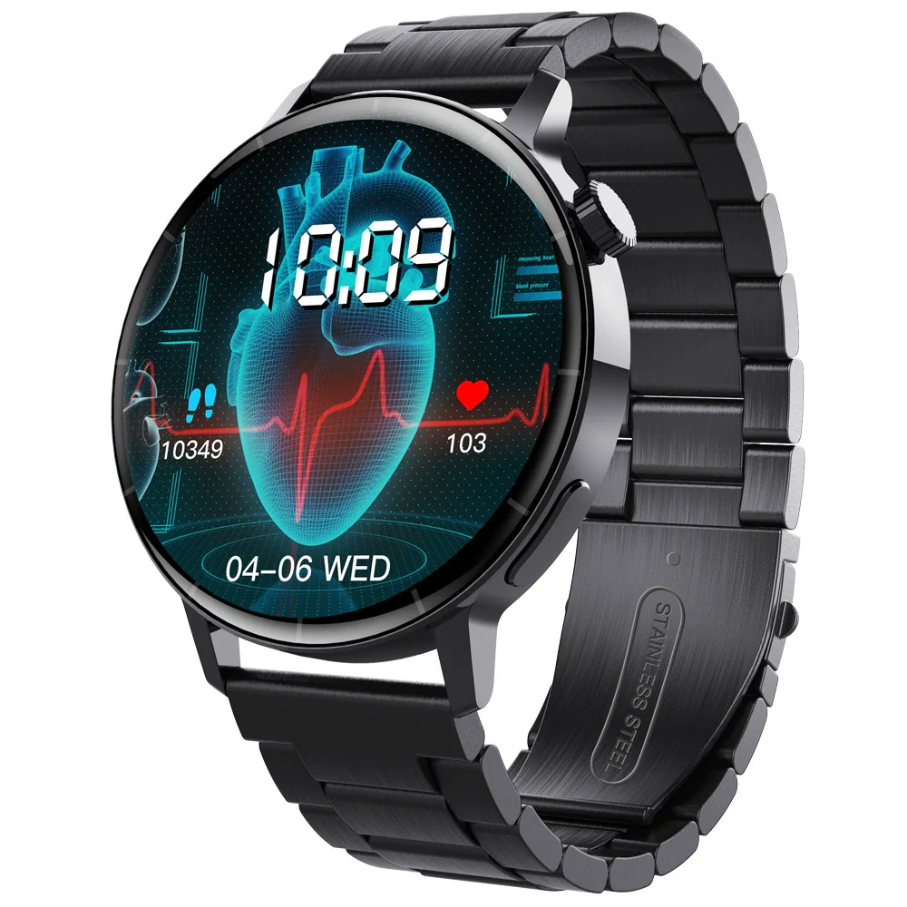 Smart Watch Silicone Wrist Strap Sporty Round Dial Bluetooth Touch Screen Heart Rate Sleep Blood Oxygen Etc Function - Image 9