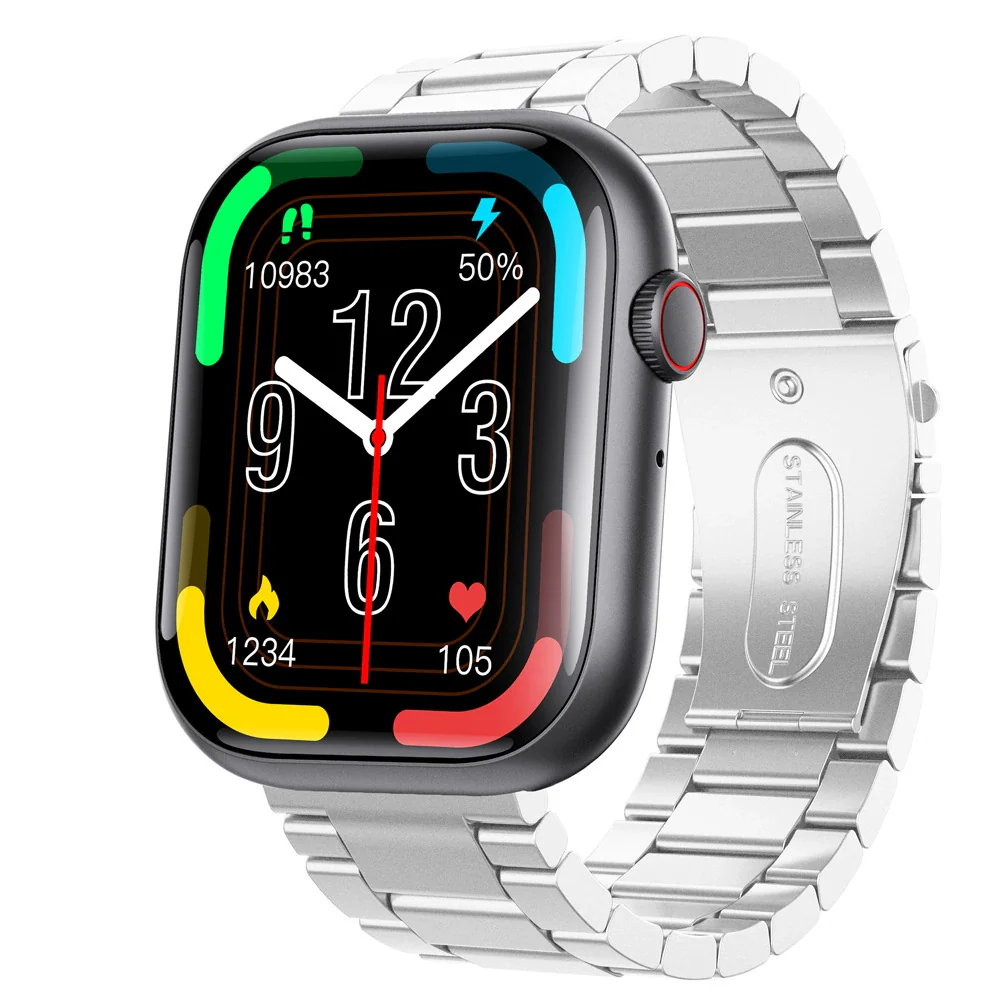 Smart Watch Square Dial Sporty Strap Silicone Wrist Strap Bluetooth Communication Blood Sugar Monitoring Breathing Training Calorie Step Counting Sos Fall For Help Oxygen Test - Image 11