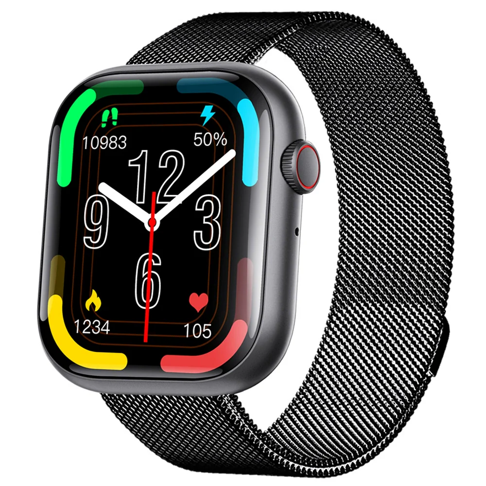 Smart Watch Square Dial Sporty Strap Silicone Wrist Strap Bluetooth Communication Blood Sugar Monitoring Breathing Training Calorie Step Counting Sos Fall For Help Oxygen Test - Image 7
