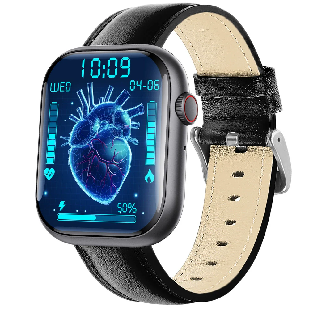 Smart Watch Square Dial Sporty Strap Silicone Wrist Strap Bluetooth Communication Blood Sugar Monitoring Breathing Training Calorie Step Counting Sos Fall For Help Oxygen Test - Image 8