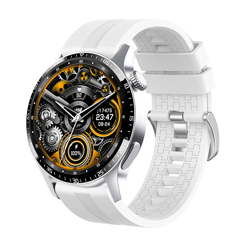 Smart Watch Titanium Alloy Case Silicone Wrist Strap Round Dial Multifunctional Sports Bluetooth Call Blood Pressure Heart Rate Blood Oxygen Monitoring - Image 13