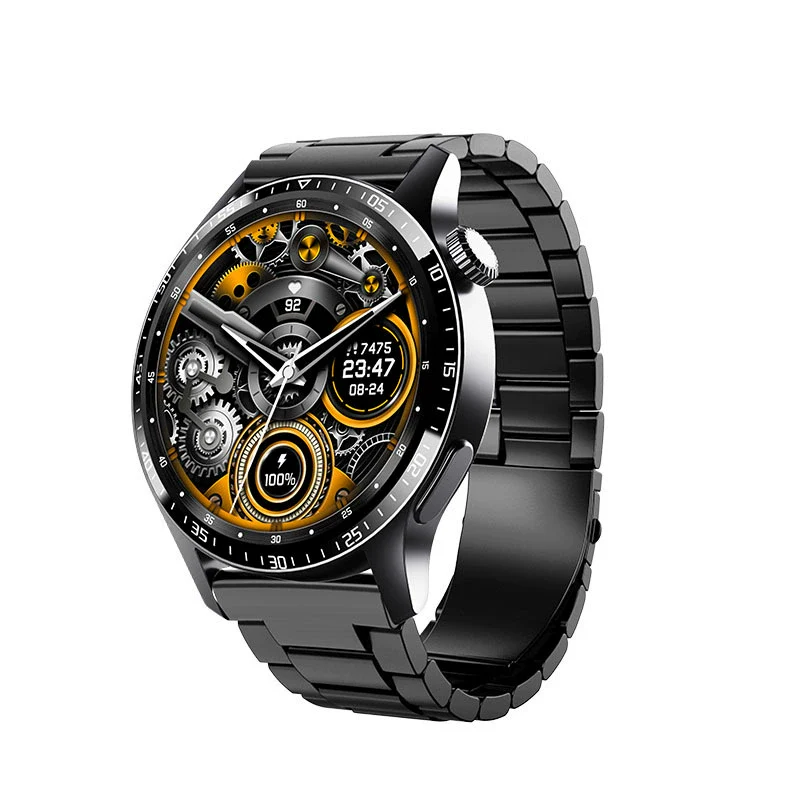 Smart Watch Titanium Alloy Case Silicone Wrist Strap Round Dial Multifunctional Sports Bluetooth Call Blood Pressure Heart Rate Blood Oxygen Monitoring - Image 7
