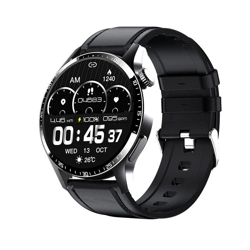Smart Watch Titanium Alloy Case Silicone Wrist Strap Round Dial Multifunctional Sports Bluetooth Call Blood Pressure Heart Rate Blood Oxygen Monitoring - Image 9