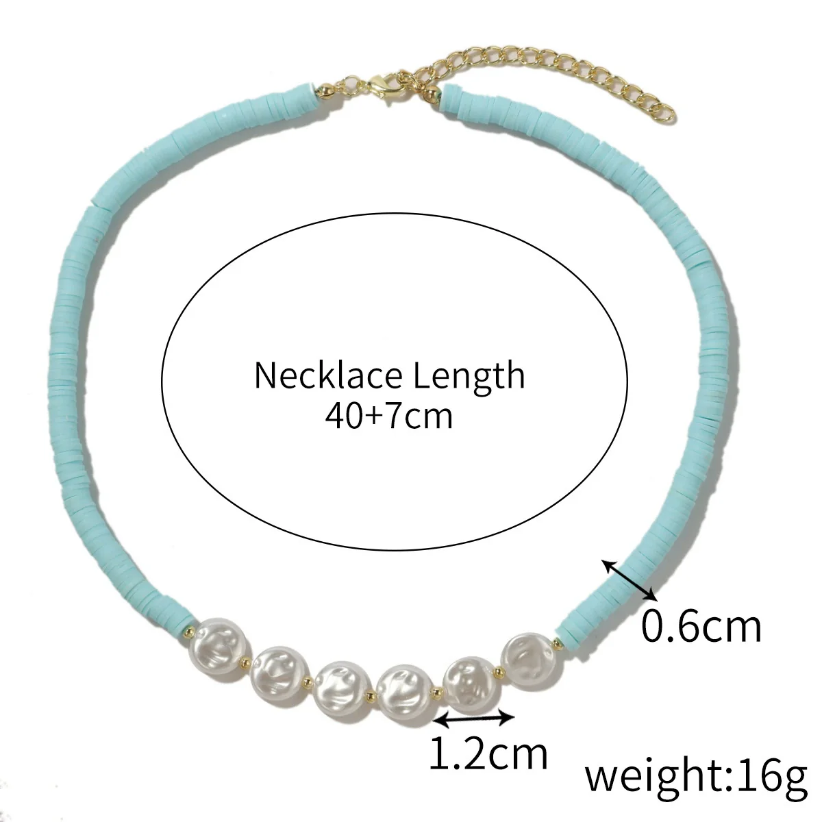 Soft Pottery Turquoise Geometric Women's Necklace - Image 13