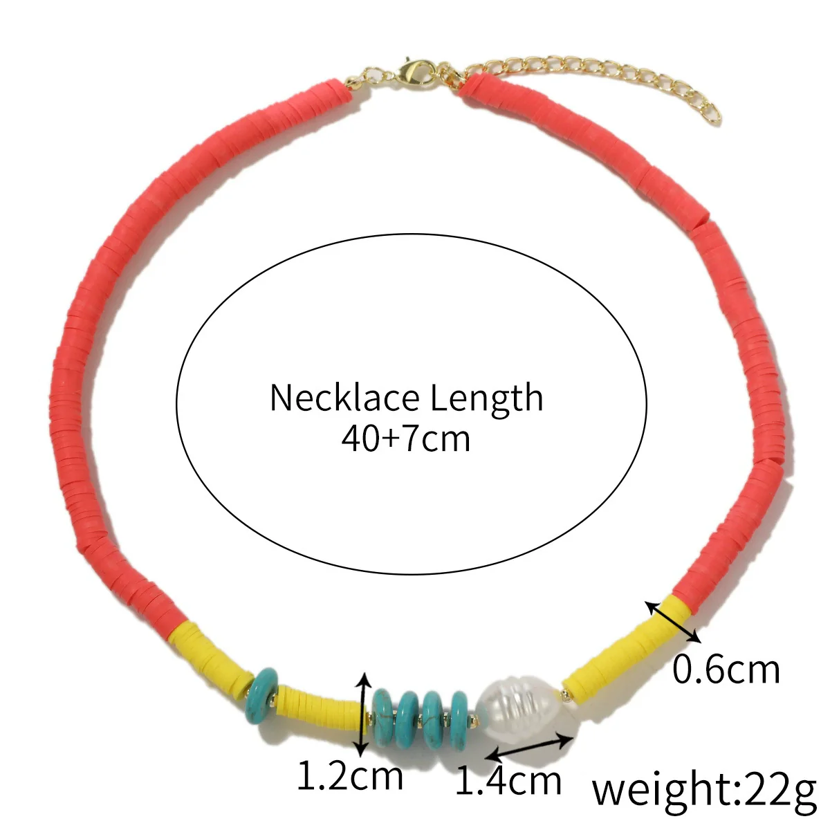 Soft Pottery Turquoise Geometric Women's Necklace - Image 7